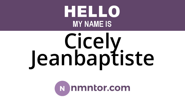 Cicely Jeanbaptiste