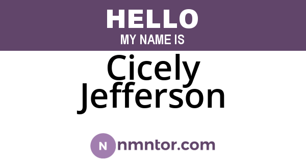 Cicely Jefferson