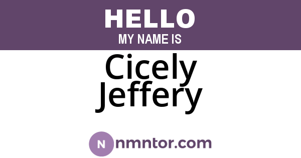 Cicely Jeffery