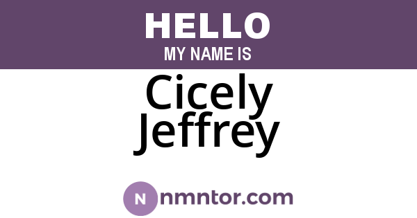 Cicely Jeffrey