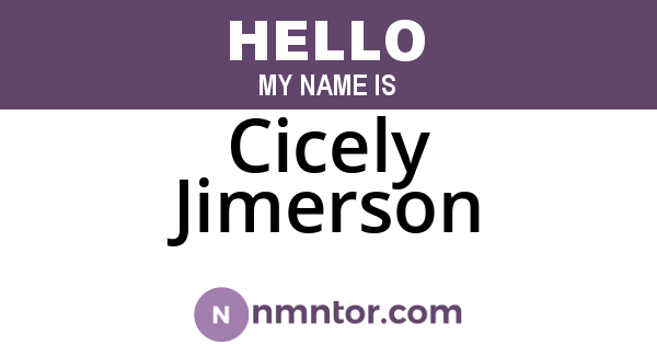 Cicely Jimerson