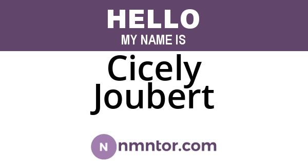 Cicely Joubert