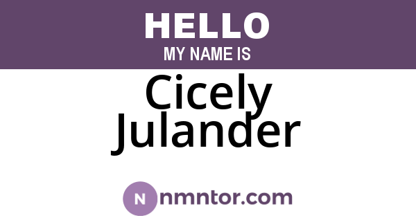 Cicely Julander