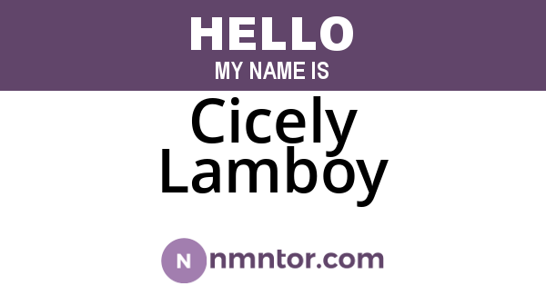Cicely Lamboy