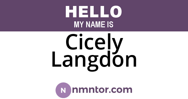 Cicely Langdon