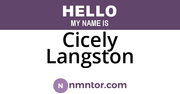 Cicely Langston
