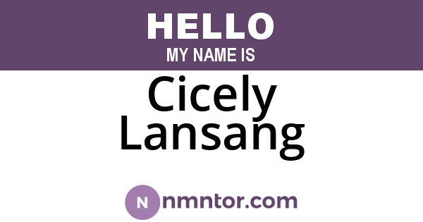 Cicely Lansang