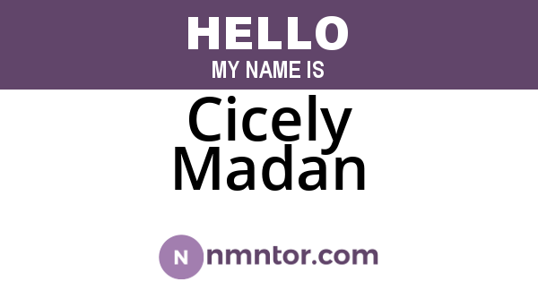 Cicely Madan