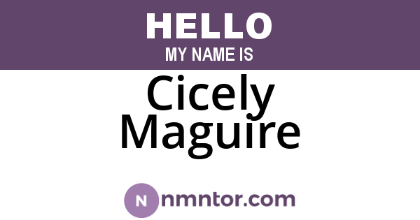 Cicely Maguire