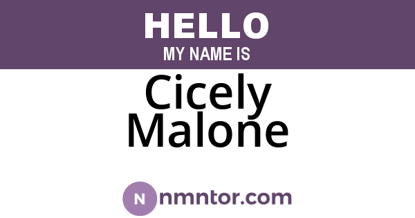 Cicely Malone