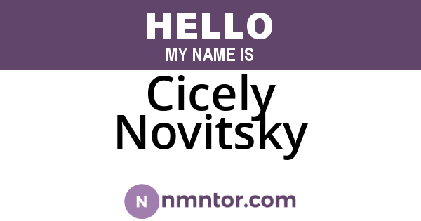 Cicely Novitsky