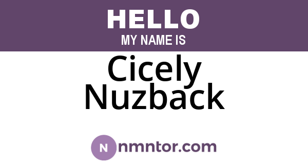 Cicely Nuzback