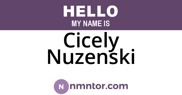Cicely Nuzenski