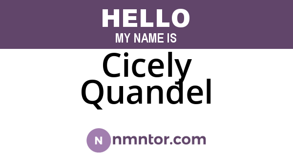 Cicely Quandel