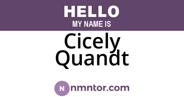 Cicely Quandt