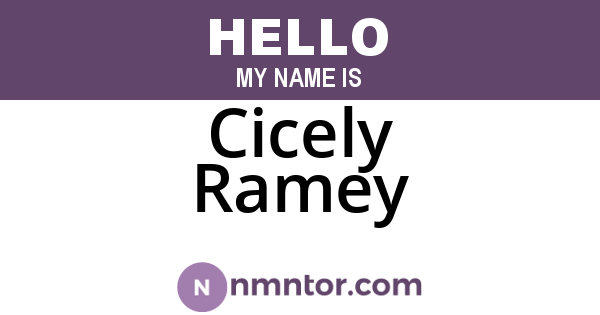 Cicely Ramey
