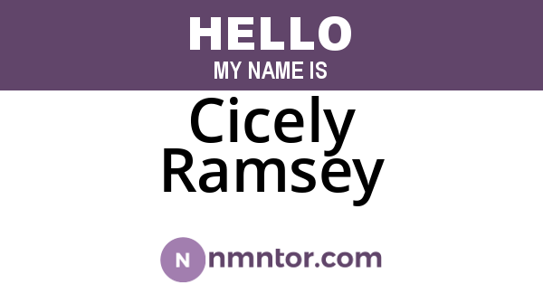 Cicely Ramsey