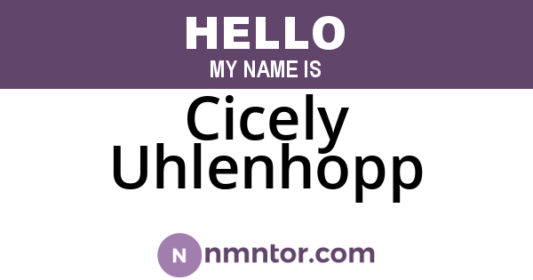 Cicely Uhlenhopp