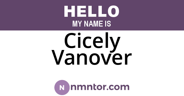 Cicely Vanover