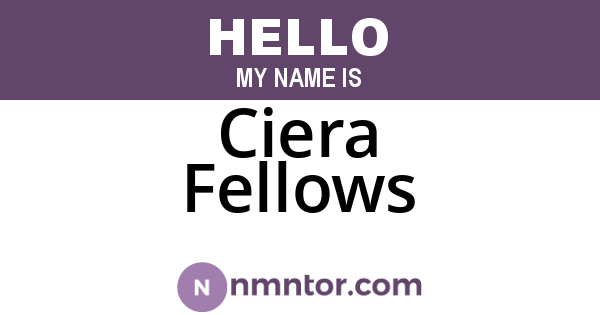 Ciera Fellows