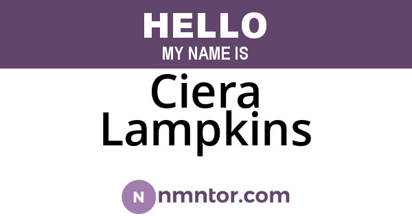 Ciera Lampkins