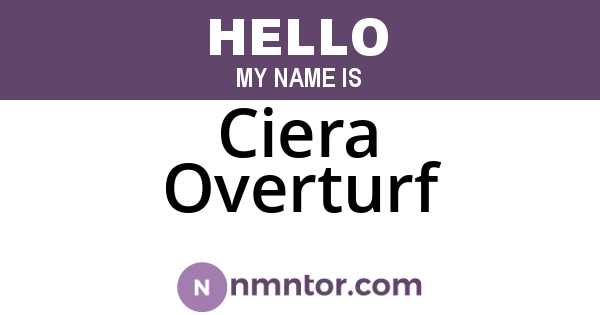 Ciera Overturf