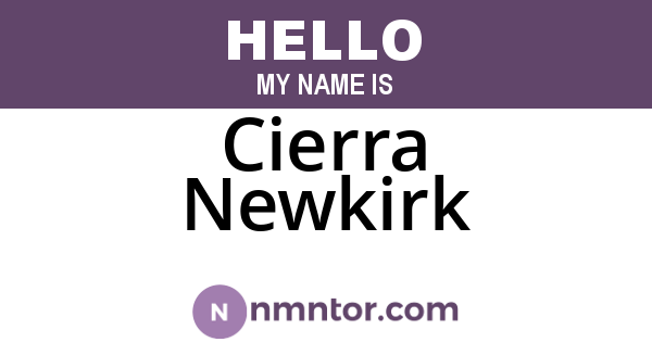 Cierra Newkirk
