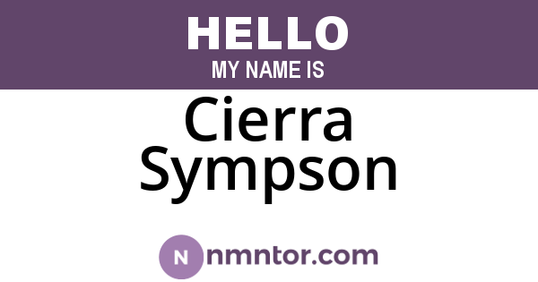 Cierra Sympson
