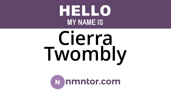 Cierra Twombly