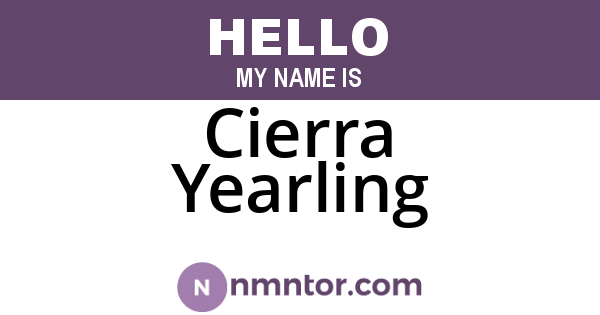 Cierra Yearling