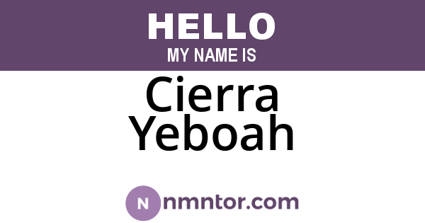 Cierra Yeboah