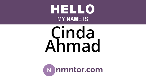 Cinda Ahmad