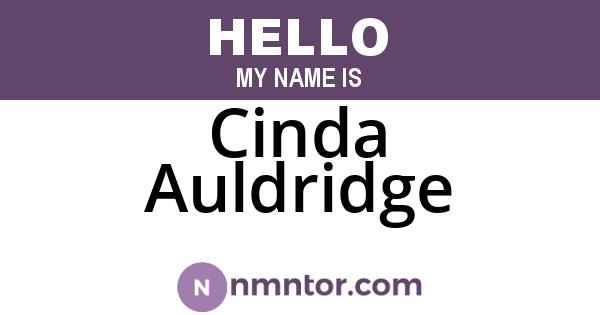 Cinda Auldridge