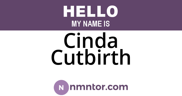 Cinda Cutbirth
