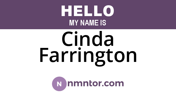 Cinda Farrington