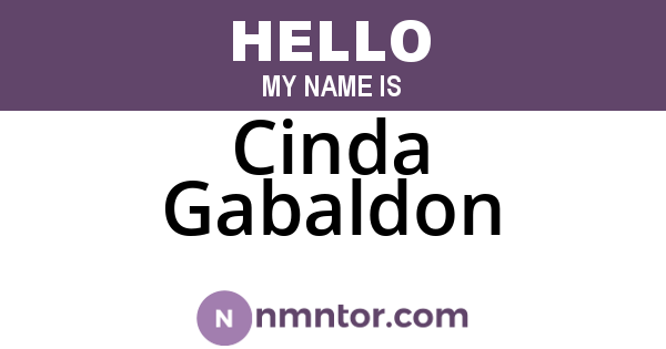 Cinda Gabaldon