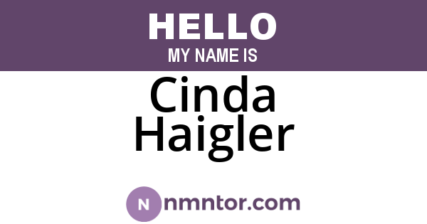Cinda Haigler