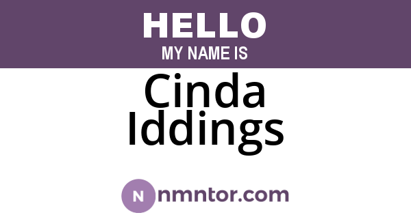 Cinda Iddings