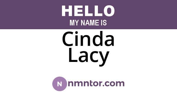 Cinda Lacy