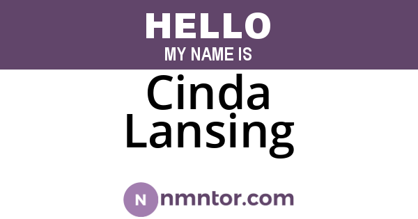 Cinda Lansing