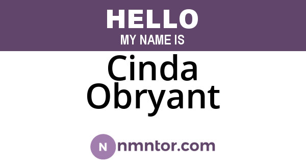 Cinda Obryant