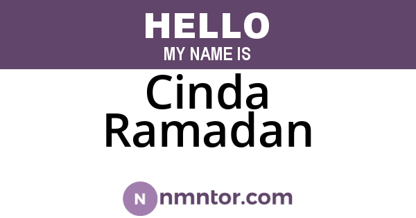 Cinda Ramadan