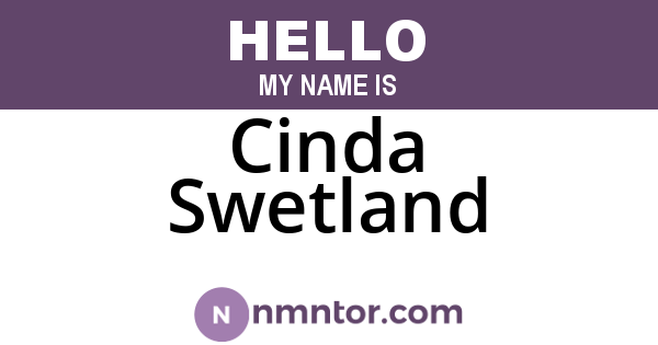 Cinda Swetland