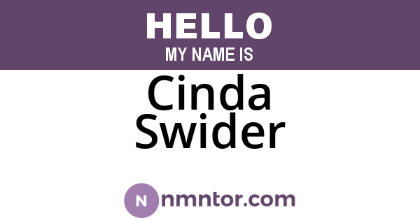 Cinda Swider
