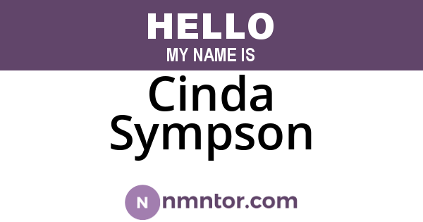 Cinda Sympson