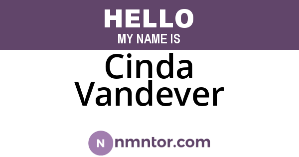 Cinda Vandever