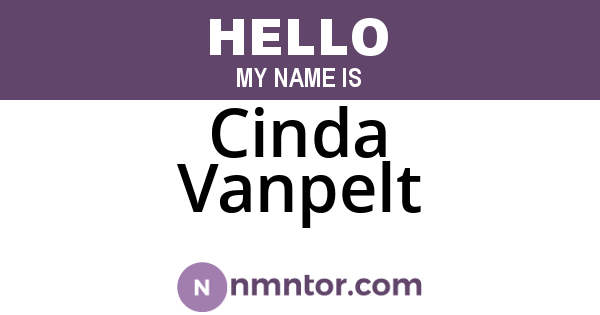 Cinda Vanpelt