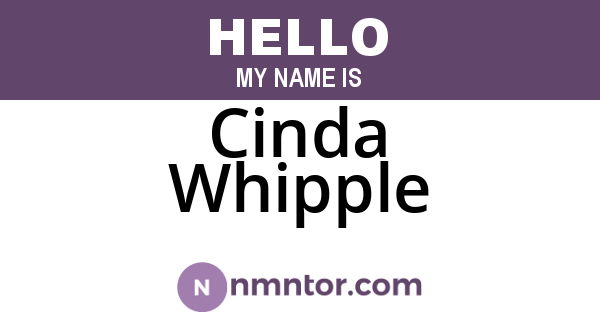 Cinda Whipple