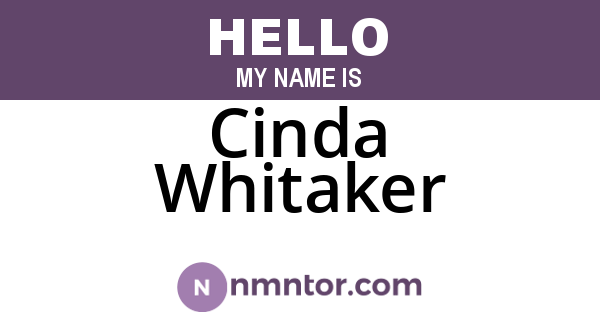 Cinda Whitaker