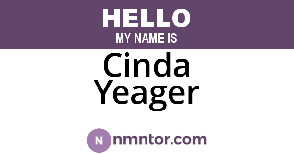Cinda Yeager